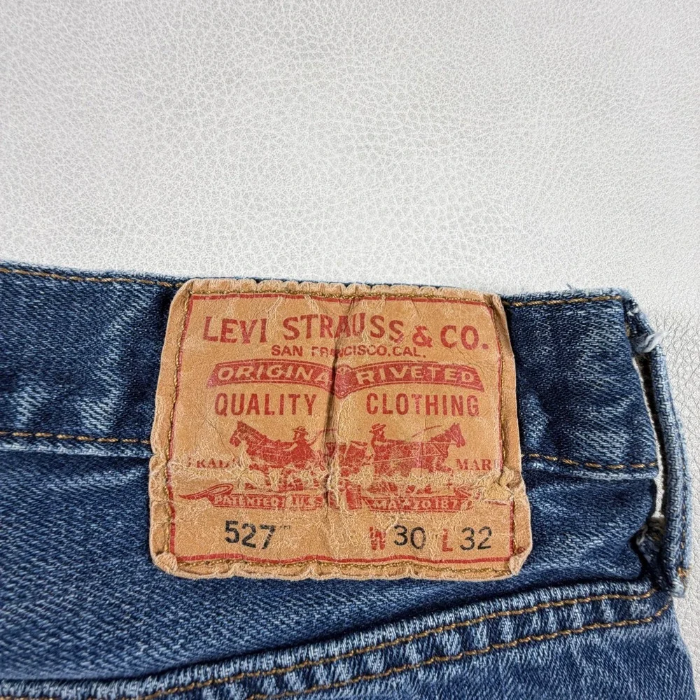 Levis 527 Mens Slim Bootcut Jeans Blue Cowboy Denim Size 30x32 Retro Y2K